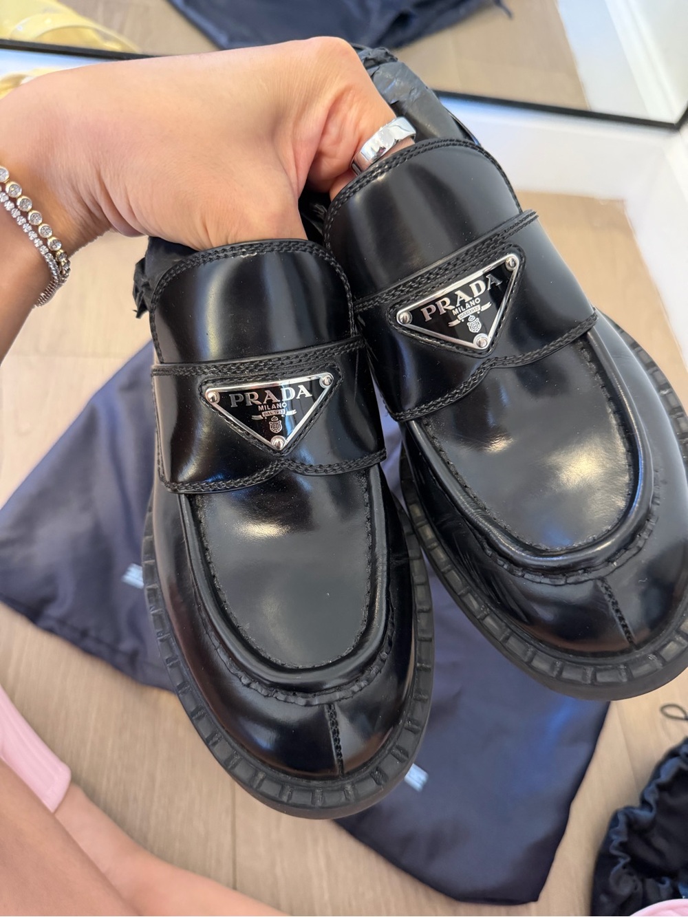 Prada Black Patent Leather Loafers - Picture 5 of 5